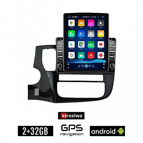 KIROSIWA MITSUBISHI OUTLANDER (μετά το 2013) Android οθόνη αυτοκίνητου 2GB με GPS WI-FI (ηχοσύστημα αφής 9.7" ιντσών OEM Youtube Playstore MP3 USB Radio Bluetooth Mirrorlink εργοστασιακή, 4x60W, AUX, μαύρο)
