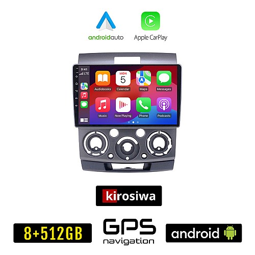 KIROSIWA FORD RANGER 2007-2011 Android οθόνη αυτοκίνητου 8GB + 256GB με GPS WI-FI (ηχοσύστημα αφής 9" ιντσών OEM Android Auto Apple Carplay Youtube Playstore MP3 USB Radio Bluetooth Mirrorlink εργοστασιακή, 4x60W, AUX)