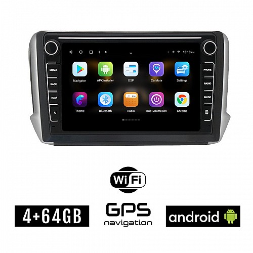 PEUGEOT 208 - 2008 (2012-2019) Android οθόνη αυτοκίνητου 4GB με GPS WI-FI (ηχοσύστημα αφής 8" ιντσών OEM Youtube Playstore MP3 USB Radio Bluetooth Mirrorlink εργοστασιακή, 4x60W, Navi)