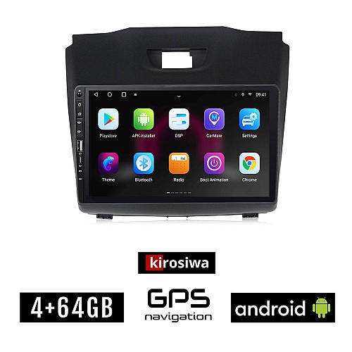 ISUZU D-MAX (2012 - 2020) Android οθόνη αυτοκίνητου 4GB με GPS WI-FI (ηχοσύστημα αφής 9" ιντσών OEM Youtube Playstore MP3 USB Radio Bluetooth Mirrorlink εργοστασιακή, 4x60W, Navi)