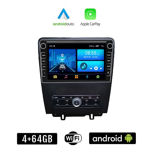 FORD MUSTANG (2010 - 2015) Android οθόνη αυτοκίνητου 4+64GB με GPS WI-FI (ηχοσύστημα αφής 8" ιντσών 4GB CarPlay Android Auto Car Play Youtube Playstore MP3 USB Radio Bluetooth Mirrorlink εργοστασιακή, 4x60W, Navi) 