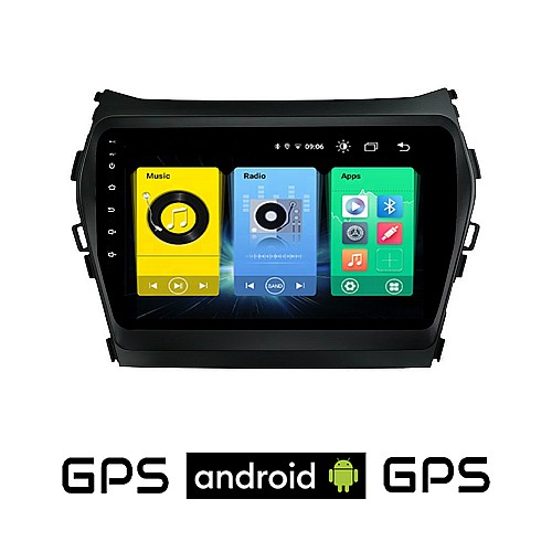 HYUNDAI IX45 (2013 - 2017) Android οθόνη αυτοκίνητου με GPS WI-FI (ηχοσύστημα αφής 9" ιντσών OEM Youtube Playstore MP3 USB Radio Bluetooth Mirrorlink εργοστασιακή, 4x60W, AUX)