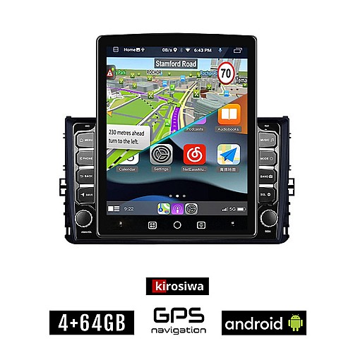 KIROSIWA VOLKSWAGEN VW T-CROSS (μετά το 2017) Android οθόνη αυτοκίνητου 4GB με GPS WI-FI (ηχοσύστημα αφής 9.7" ιντσών OEM Youtube Playstore MP3 USB Radio 4+64GB Bluetooth Mirrorlink εργοστασιακή, 4x60W)