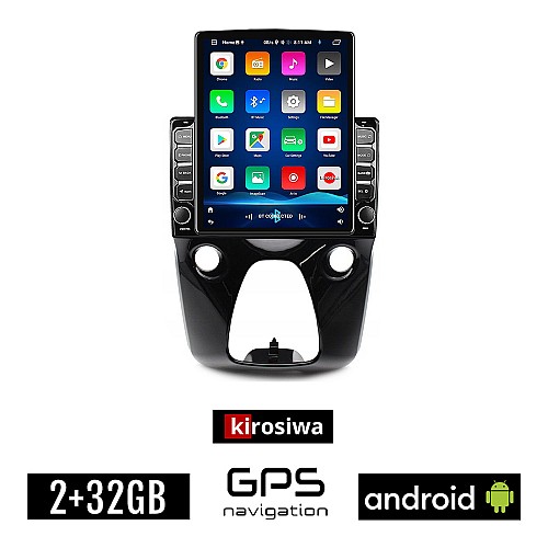 KIROSIWA CITROEN C1 (μετά το 2014) Android οθόνη αυτοκίνητου 2GB με GPS WI-FI (ηχοσύστημα αφής 9.7" ιντσών OEM Youtube Playstore MP3 USB Radio Bluetooth Mirrorlink εργοστασιακή, 4x60W, AUX)
