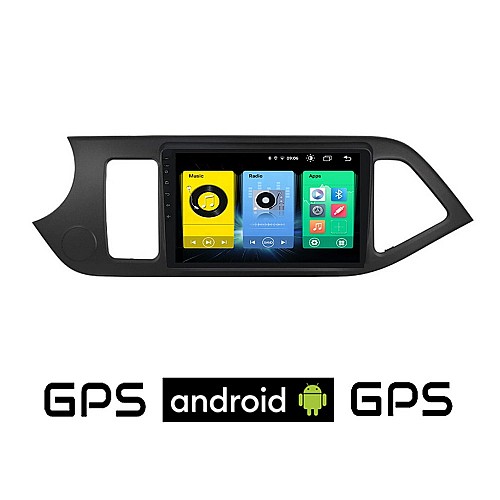 KIA PICANTO (2011 - 2017) Android οθόνη αυτοκίνητου με GPS WI-FI (ηχοσύστημα αφής 9" ιντσών OEM Youtube Playstore MP3 USB Radio Bluetooth Mirrorlink εργοστασιακή, 4x60W, AUX) KI236