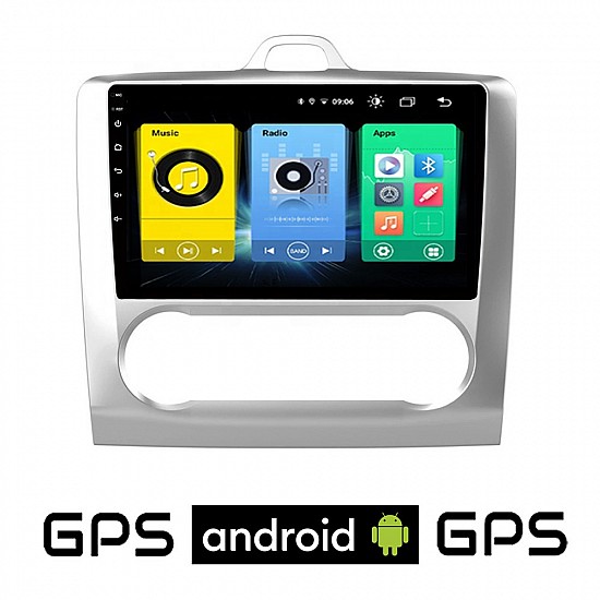 FORD FOCUS (2005 - 2011) *Με αυτόματο κλιματισμό Android οθόνη αυτοκίνητου με GPS WI-FI (ηχοσύστημα αφής 9 ιντσών OEM Youtube Playstore MP3 USB Radio Bluetooth Mirrorlink εργοστασιακή, 4x60W, AUX) FO337