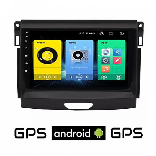 FORD RANGER 2015 - 2018 Android οθόνη αυτοκίνητου με GPS WI-FI (ηχοσύστημα αφής 9 ιντσών OEM Youtube Playstore MP3 USB Radio Bluetooth Mirrorlink εργοστασιακή, 4x60W, AUX) FO341