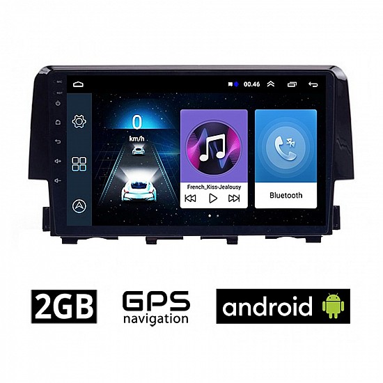 HONDA CIVIC (μετά το 2016) Android οθόνη αυτοκίνητου 2GB με GPS WI-FI (ηχοσύστημα αφής 9 ιντσών OEM Youtube Playstore MP3 USB Radio Bluetooth Mirrorlink εργοστασιακή, 4x60W, AUX) HO145-2GB