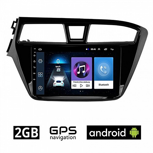 HYUNDAI i20 (2014 - 2019) Android οθόνη αυτοκίνητου 2GB με GPS WI-FI (ηχοσύστημα αφής 9" ιντσών OEM Youtube Playstore MP3 USB Radio Bluetooth Mirrorlink εργοστασιακή, 4x60W, AUX) HY899-2GB