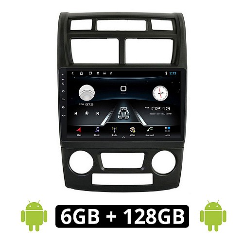 KIA SPORTAGE (2004-2010) *με αυτόματο κλιματισμό Android οθόνη αυτοκίνητου 6GB με GPS WI-FI (ηχοσύστημα αφής 9" ιντσών OEM Youtube Playstore MP3 USB Radio Bluetooth Mirrorlink εργοστασιακή, 4x60W, AUX)  KI227-6GB