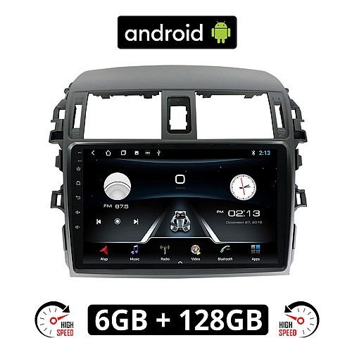 TOYOTA COROLLA (2006 - 2012) Android οθόνη αυτοκίνητου 6GB με GPS WI-FI ( TOYOTA ηχοσύστημα αφής 9" ιντσών OEM Youtube Playstore MP3 USB Radio Bluetooth Mirrorlink  εργοστασιακή, 4 x 60W, AUX, πλοηγός)