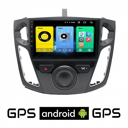 FORD FOCUS 2011 - 2018 Android οθόνη αυτοκίνητου με GPS WI-FI (ηχοσύστημα αφής 9" ιντσών OEM Youtube Playstore MP3 USB Radio Bluetooth Mirrorlink εργοστασιακή, 4x60W, AUX) FO356