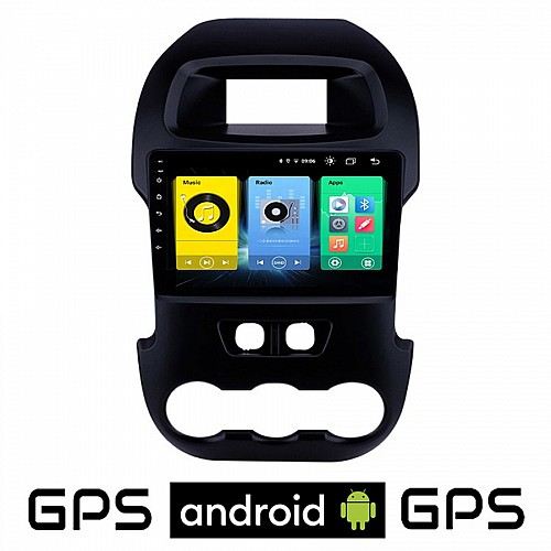 FORD RANGER  2011-2015 Android οθόνη αυτοκίνητου με GPS WI-FI (ηχοσύστημα αφής 9" ιντσών OEM Youtube Playstore MP3 USB Radio Bluetooth Mirrorlink εργοστασιακή, 4x60W, AUX) FO462