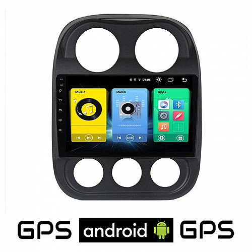 JEEP COMPASS 2009-2016 Android οθόνη αυτοκίνητου με GPS WI-FI (ηχοσύστημα αφής 10" ιντσών OEM Youtube Playstore MP3 USB Radio Bluetooth Mirrorlink εργοστασιακή, 4x60W, AUX) JE53