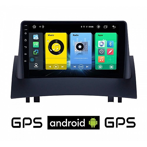 RENAULT MEGANE 2 (2002-2008) Android οθόνη αυτοκίνητου με GPS WI-FI (ηχοσύστημα αφής 9" ιντσών OEM Youtube Playstore MP3 USB Radio Bluetooth Mirrorlink εργοστασιακή, 4x60W, AUX) RE11