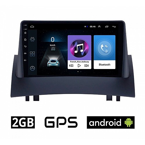 RENAULT MEGANE 2 (2002-2008) Android οθόνη αυτοκίνητου 2GB με GPS WI-FI (ηχοσύστημα αφής 9" ιντσών OEM Youtube Playstore MP3 USB Radio Bluetooth Mirrorlink εργοστασιακή, 4x60W, AUX) RE11-2GB