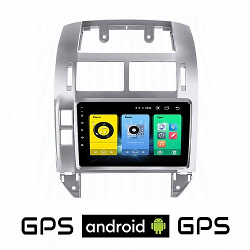VOLKSWAGEN VW POLO (2002-2009) Android οθόνη αυτοκίνητου με GPS WI-FI (ηχοσύστημα αφής 9" ιντσών OEM Youtube Playstore MP3 USB Radio Bluetooth Mirrorlink εργοστασιακή, 4x60W, AUX) VO74