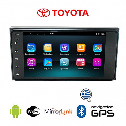 Toyota Universal Multimedia Player 2DIN 7" Android GPS WiFi OEM 9217B - Μαύρο