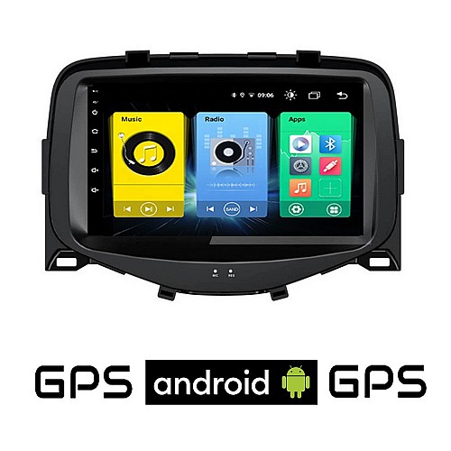 TOYOTA AYGO (μετά το 2014) Android οθόνη αυτοκίνητου με GPS WI-FI (ηχοσύστημα αφής 7" ιντσών OEM Youtube Playstore MP3 USB Radio Bluetooth Mirrorlink εργοστασιακή, 4x60W, AUX) TO83
