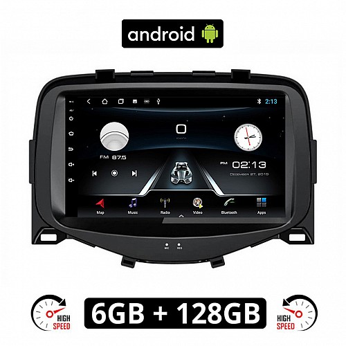 TOYOTA AYGO (μετά το 2014) Android οθόνη αυτοκίνητου 6GB με GPS WI-FI (ηχοσύστημα αφής 7" ιντσών OEM Youtube Playstore MP3 USB Radio Bluetooth Mirrorlink εργοστασιακή, 4x60W, AUX) TO83-6GB