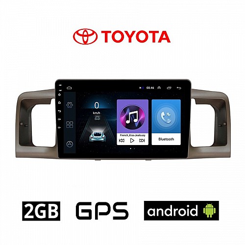TOYOTA COROLLA (2000 - 2007) Android οθόνη αυτοκίνητου 2GB με GPS WI-FI (ηχοσύστημα αφής 9" ιντσών OEM Youtube Playstore MP3 USB Radio Bluetooth Mirrorlink εργοστασιακή, AUX, 4x60W) TO1102