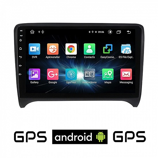 CAMERA + AUDI TT (2007 - 2015) Android οθόνη αυτοκίνητου με GPS WI-FI (ηχοσύστημα αφής 9 ιντσών OEM Youtube Playstore MP3 USB Radio Bluetooth Mirrorlink εργοστασιακή, 4x60W, AUX) 4990