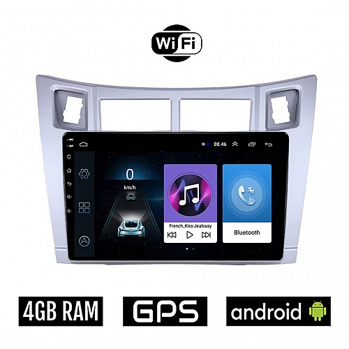 TOYOTA YARIS (2006-2011) Android οθόνη αυτοκίνητου 4GB με GPS WI-FI ( TOYOTA ηχοσύστημα αφής 9" ιντσών OEM Youtube Playstore MP3 USB Radio Bluetooth Mirrorlink  εργοστασιακή, 4 x 60W, ασημί) TO94-4GB