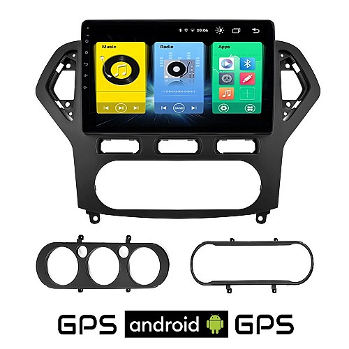 FORD MONDEO (2007 - 2010) Android οθόνη αυτοκίνητου με GPS WI-FI (ηχοσύστημα αφής 10" ιντσών OEM Youtube Playstore MP3 USB Radio Bluetooth Mirrorlink εργοστασιακή, 4x60W, AUX, μαύρο) FO76