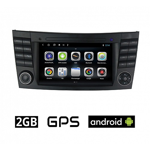 MERCEDES E (W211) 2003-2009 Android οθόνη αυτοκίνητου 2GB με GPS WI-FI DSP (ηχοσύστημα αφής 7" ιντσών Benz OEM Youtube Playstore MP3 USB Radio Bluetooth 4x60W Mirrorlink εργοστασιακού τύπου) ME212