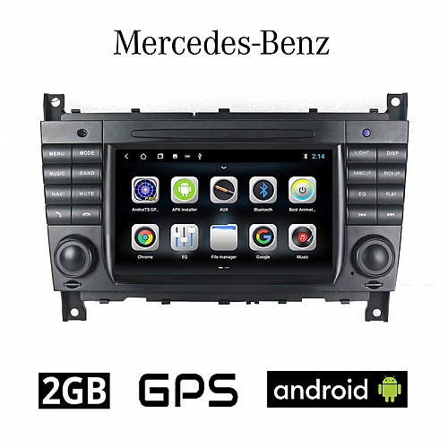 MERCEDES C (W203) - CLC (2004-2008) Android οθόνη αυτοκίνητου 2GB με GPS WI-FI DSP (ηχοσύστημα αφής 7" ιντσών Benz OEM Youtube Playstore MP3 USB Radio Bluetooth 4x60W Mirrorlink εργοστασιακού τύπου) ME45
