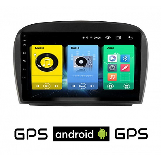 MERCEDES SL (R230) 2006-2012 Android οθόνη αυτοκίνητου με GPS WI-FI (ηχοσύστημα αφής 9 ιντσών OEM Youtube Playstore MP3 USB Radio Bluetooth Mirrorlink εργοστασιακή, 4x60W, Benz) ME18