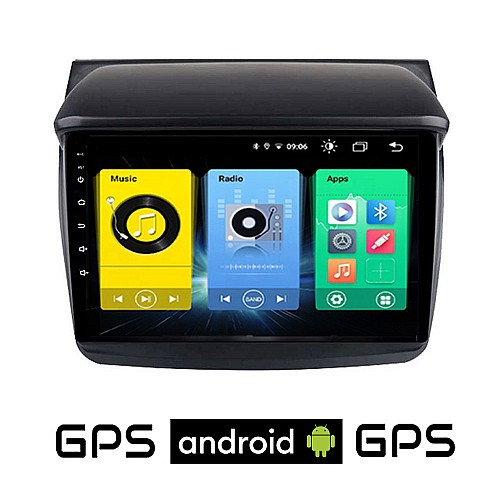 MITSUBISHI L200 (2006-2015) Android οθόνη αυτοκίνητου με GPS WI-FI (ηχοσύστημα αφής 9" ιντσών OEM Youtube Playstore MP3 USB Radio Bluetooth Mirrorlink εργοστασιακή, 4x60W, AUX) MIT25