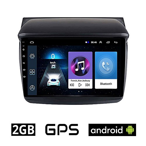 MITSUBISHI L200 (2006-2015) Android οθόνη αυτοκίνητου 2GB με GPS WI-FI (ηχοσύστημα αφής 9" ιντσών OEM Youtube Playstore MP3 USB Radio Bluetooth Mirrorlink εργοστασιακή, 4x60W, AUX) MIT25-2GB