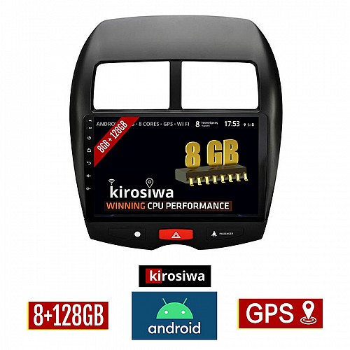 KIROSIWA 8GB + 128GB PEUGEOT 4008 (2012 - 2018) Android οθόνη αυτοκίνητου με GPS WI-FI (ηχοσύστημα αφής 10" ιντσών Youtube Playstore MP3 USB Radio Bluetooth Mirrorlink DSP Apple Carplay Android Auto 4x60W, AUX)