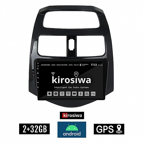 KIROSIWA 2+32GB CHEVROLET SPARK (2009 - 2015) Android οθόνη αυτοκίνητου 2GB με GPS WI-FI (ηχοσύστημα αφής 9" ιντσών OEM Youtube Playstore MP3 USB Radio Bluetooth Mirrorlink  εργοστασιακή, 4x60W, AUX) RX-9307