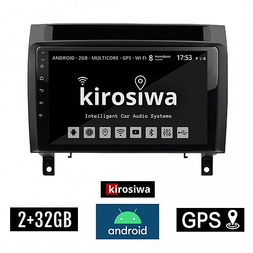 KIROSIWA 2+32GB MERCEDES SLK R171 (2004 - 2010) Android οθόνη αυτοκίνητου 2GB με GPS WI-FI (ηχοσύστημα αφής 9" ιντσών OEM Youtube Playstore MP3 USB Radio Bluetooth Mirrorlink εργοστασιακή, 4x60W, Benz) KLS-7757