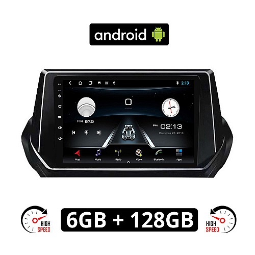PEUGEOT 208 - 2008 (μετά το 2020) Android οθόνη αυτοκίνητου 6GB με GPS WI-FI (ηχοσύστημα αφής 9" ιντσών OEM Youtube Playstore MP3 USB Radio Bluetooth Mirrorlink εργοστασιακή, 4x60W, AUX) PE16-6GB