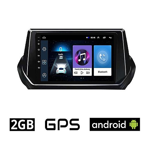 PEUGEOT 208 - 2008 (μετά το 2020) Android οθόνη αυτοκίνητου 2GB με GPS WI-FI (ηχοσύστημα αφής 9" ιντσών OEM Youtube Playstore MP3 USB Radio Bluetooth Mirrorlink εργοστασιακή, 4x60W, AUX) PE16-2GB