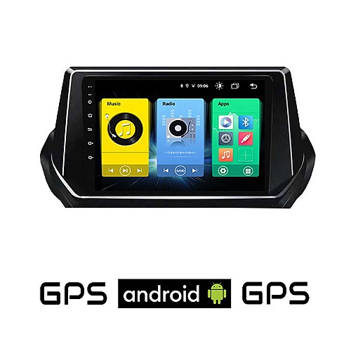 PEUGEOT 208 - 2008 (μετά το 2020) Android οθόνη αυτοκίνητου με GPS WI-FI (ηχοσύστημα αφής 9" ιντσών OEM Youtube Playstore MP3 USB Radio Bluetooth Mirrorlink εργοστασιακή, 4x60W, AUX) PE16