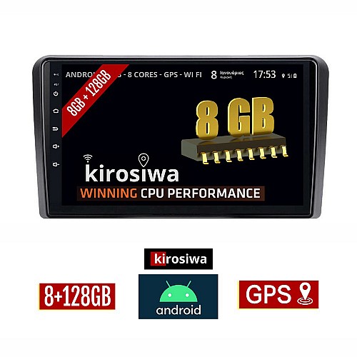 KIROSIWA 8GB + 128GB HONDA  JAZZ (μετά το 2019) Android οθόνη αυτοκίνητου με GPS WI-FI (ηχοσύστημα αφής 10" ιντσών OEM Youtube Playstore MP3 USB Radio Bluetooth Mirrorlink DSP Apple Carplay Android Auto 4G Sim Card 4x60W, AUX) AR-1131
