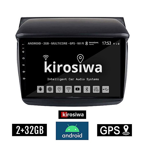 KIROSIWA 2+32GB MITSUBISHI L200 (2006-2015) Android οθόνη 9" αυτοκίνητου 2GB με GPS WI-FI (Youtube Bluetooth USB Mirrorlink Playstore αφής OEM MP3 ιντσών 4x60W ηχοσύστημα) AC-4606