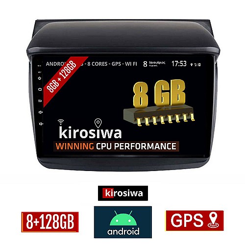 KIROSIWA 8GB + 128GB MITSUBISHI L200 (2006-2015) Android οθόνη αυτοκίνητου με GPS WI-FI (ηχοσύστημα αφής 9" ιντσών OEM Youtube Playstore MP3 USB Radio Bluetooth Mirrorlink DSP Apple Carplay Android Auto 4G Sim Card 4x60W) AC-4603