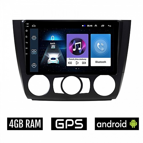 BMW E81 (E82, E87, E88) 2004 - 2013 Android οθόνη αυτοκίνητου 4GB με GPS WI-FI (ΣΕΙΡΑ 1 E81, E82, E87, E88 ηχοσύστημα αφής 9" ιντσών OEM Youtube Playstore MP3 USB Radio Bluetooth Mirrorlink εργοστασιακή, 4x60W, AUX) BM13-4GB