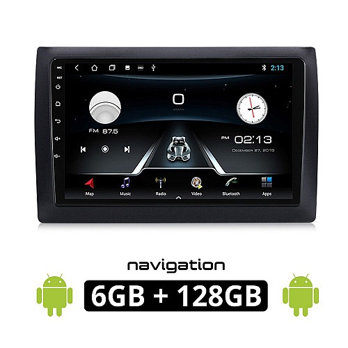 FIAT STILO (2001-2008) Android οθόνη αυτοκίνητου 6GB με GPS WI-FI (ηχοσύστημα αφής 9" ιντσών OEM Youtube Playstore MP3 USB Radio Bluetooth Mirrorlink εργοστασιακή, 4x60W, AUX) FI65-6GB