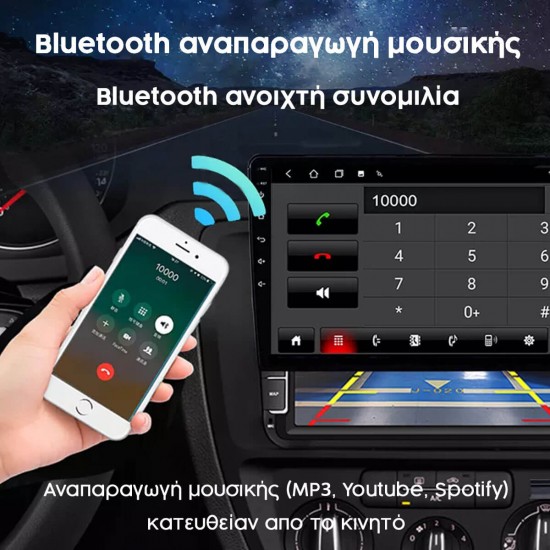 VOLKSWAGEN VW SKODA SEAT Android οθόνη 9 με GPS WI-FI Playstore Youtube (Golf Polo Passat Octavia 5 6 Leon MP3 USB Video Radio ΟΕΜ Bluetooth 9021A ηχοσύστημα αυτοκίνητου OEM Mirrorlink)