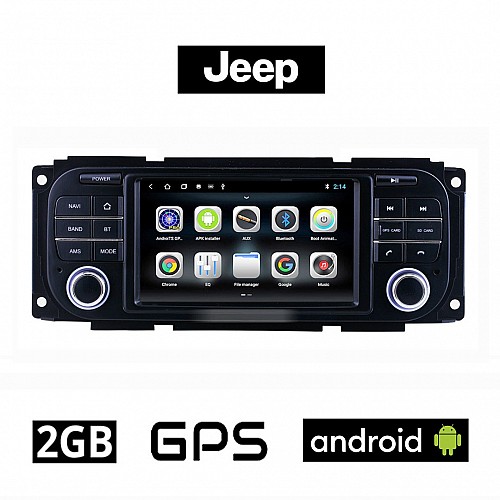 JEEP WRANGLER (2004-2007) Android οθόνη αυτοκίνητου 2GB με GPS WI-FI DSP (ηχοσύστημα αφής 7" ιντσών OEM Youtube Playstore MP3 USB Radio Bluetooth 4x60W Mirrorlink εργοστασιακού τύπου) JE447