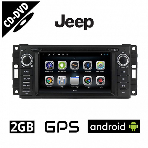 JEEP COMPASS (2007-2016) Android CD DVD οθόνη αυτοκίνητου 2GB με GPS WI-FI DSP (ηχοσύστημα αφής 7" ιντσών OEM Youtube Playstore MP3 USB Radio Bluetooth 4x60W Mirrorlink εργοστασιακού τύπου) JE25CD