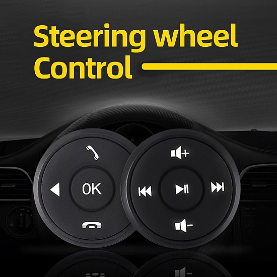 Χειριστήριο τιμονιού αυτοκινήτου (ασύρματο) με ανεξάρτητο Bluetooth (universal οθόνες ράδια αμαξιού 1 2 DIN BT oem επαναφορτιζόμενο ΒΤ μουσική κλήσεις τηλέφωνο) G1152