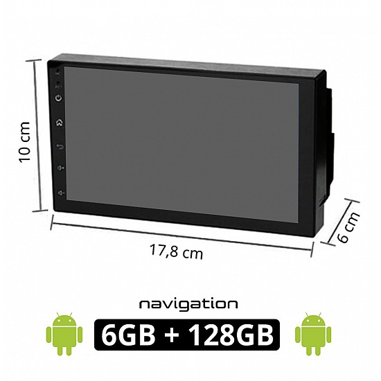 6GB 2-DIN Android οθόνη αυτοκινήτου 7 ιντσών με GPS οκταπύρηνη (DSP equalizer WI-FI 2DIN Playstore DSP 6+128GB ηχοσύστημα αυτοκίνητου MP3 MP5 Video USB Ραδιόφωνο Bluetooth Mirrorlink 4x60W Universal) 7500C6