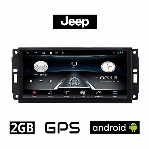 JEEP WRANGLER (2006-2017) Android οθόνη αυτοκίνητου 2GB με GPS WI-FI DSP (ηχοσύστημα αφής 7" ιντσών OEM Youtube Playstore MP3 USB Radio Bluetooth 4x60W Mirrorlink εργοστασιακού τύπου) JE43